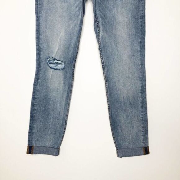 HUDSON Harkin Distressed Skinny Cropped Cuff Jeans - Picture 3 of 10